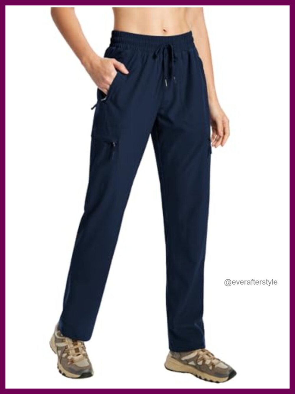 KWZ Womens Hiking Pants Lightweight Cargo Quick Dry Water Resistant